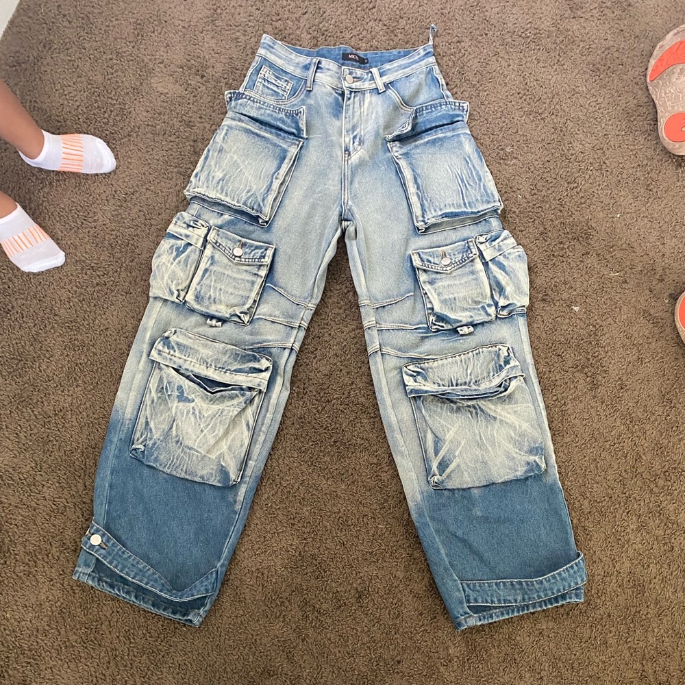 Ombré Cargo Jeans